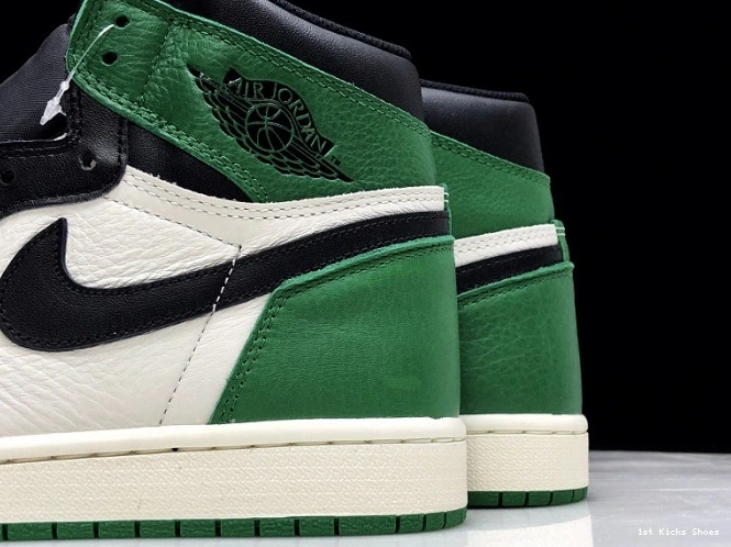 1st Kicks Jordan High OG 1 NRG Sail-Black 555088-302 Green Pine Air 0717